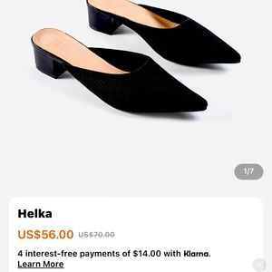 Brand new heeled mules.  Never worn.  Original box.